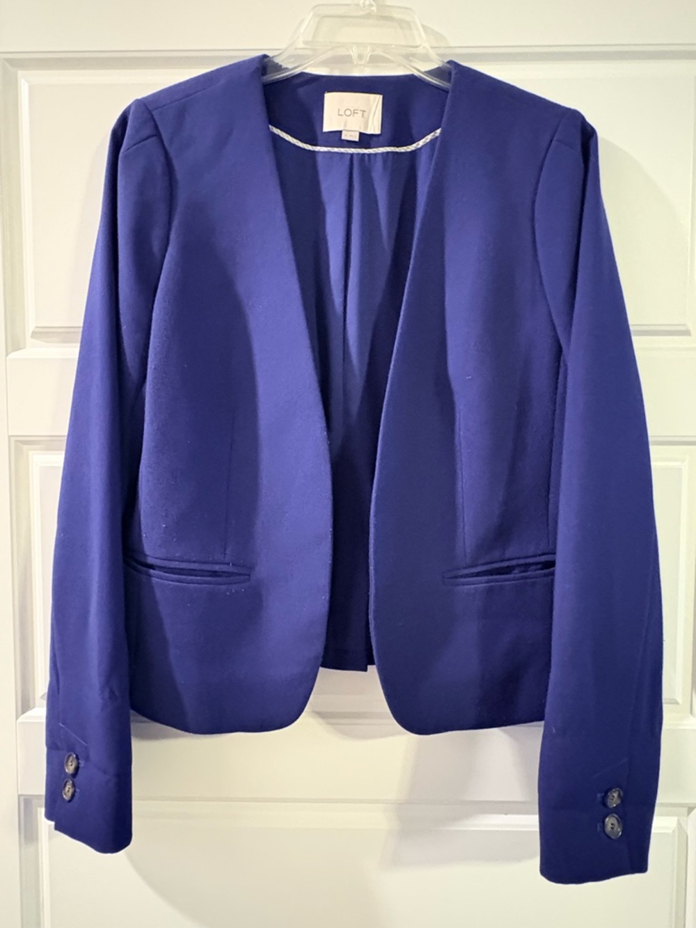 LOFT Open-Front Blazer in Vibrant Blue